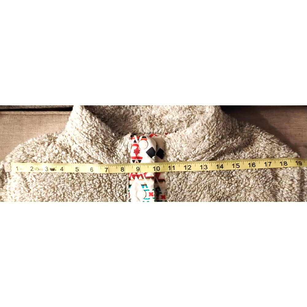 Hooey Teddy Sherpa Fleece Pullover Snap Neck Aztec Western Jacket Relaxed L - Picture 16 of 16